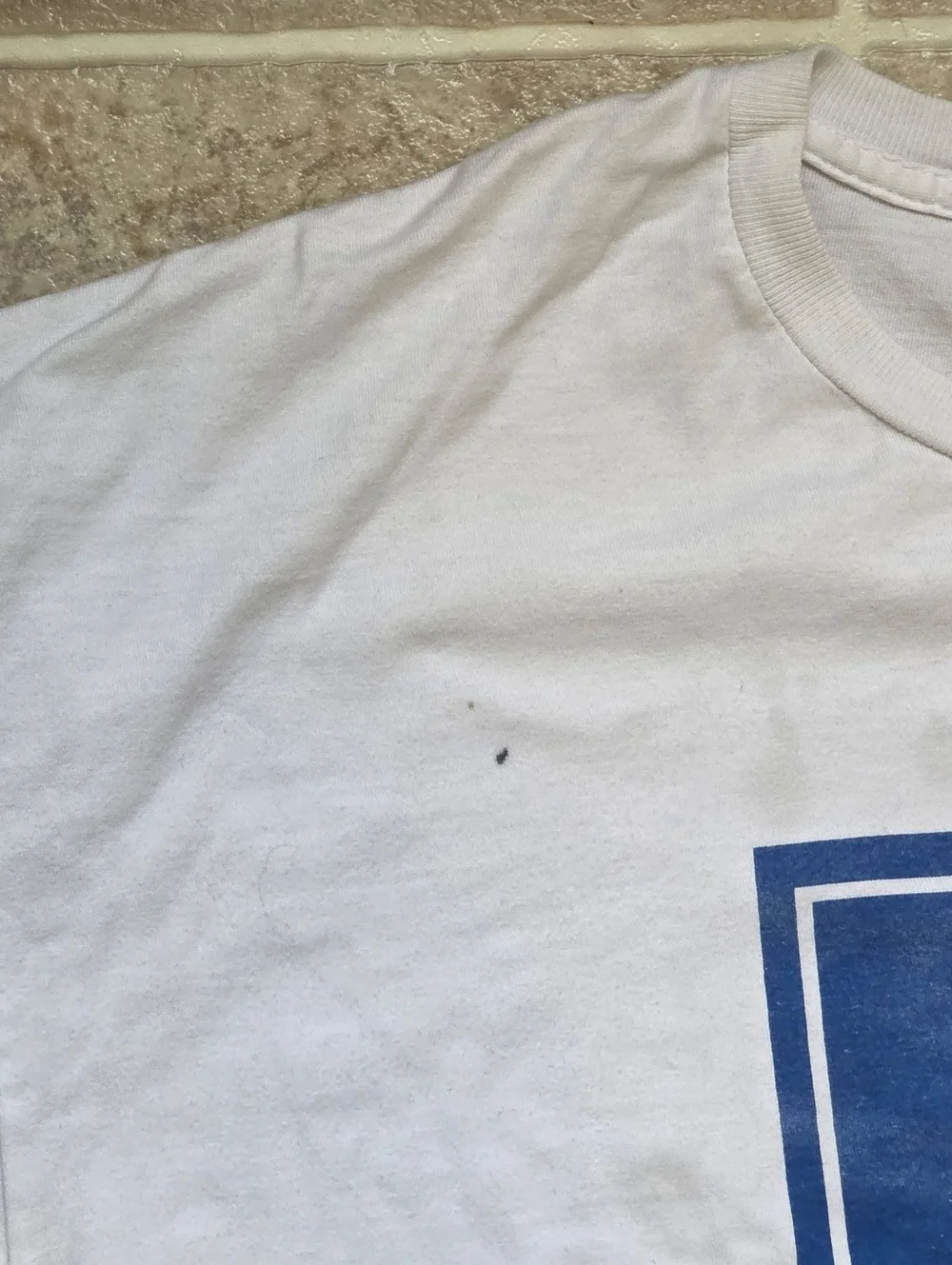 Vans Off The Wall Graphic Tee White Colorblock Logo Size XL